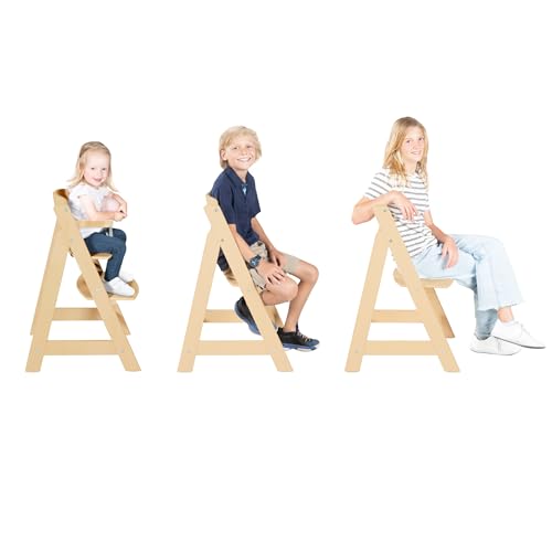 roba Treppenhochstuhl Sit Up III - Mitwachsender Baby Hochstuhl - ab 6 Monaten - Kinderhochstuhl aus Holz natur - Stuhl bis 50 kg belastbar… – Ansicht 6