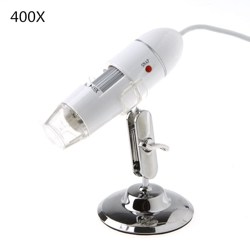 Microscope 400X-1000X USB Microscope Professional for Electronics with 8 LEDs Bracket(400X B)