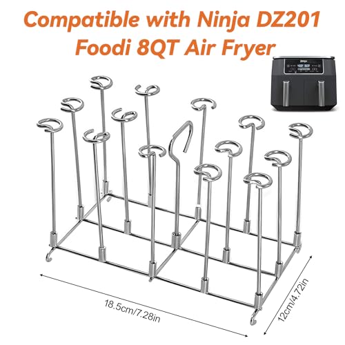 Brochettes pour friteuse à air chaud support acier inoxydable RoseFlower