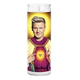Gordon Celebrity Funny Candle – Unscented Handmade Soy Wax Votive Candle – Unique Gift for Chefs, Food Lovers & Kitchen Show Fans – Home Decor Collectible for Living Room & Office – 8 Inch
