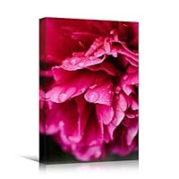 Canvas Wall Art Pink Petal Closeup Bedroom Colorful Floral Multicolor Petal Photography Romantics - 12x18 inches