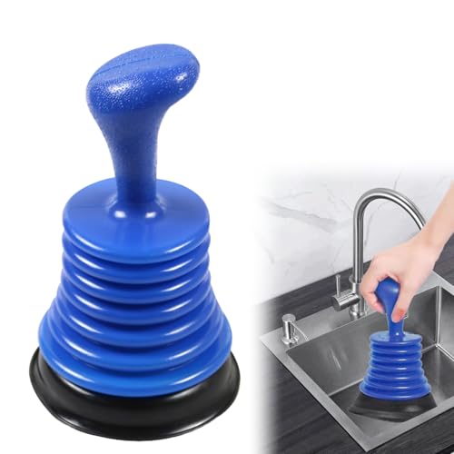 Sink Plunger, Toilet Plunger for Unblocking Drains, Powerful Drain Cleaning Tool, Ideal for Kitchen, Bathroom, and Toilet Use – Heavy Duty, Easy Grip Handle
