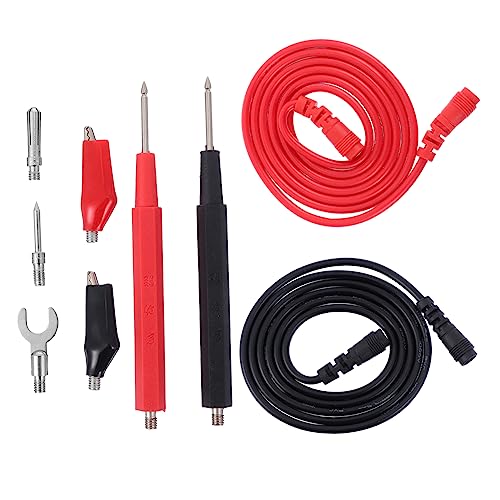 minkissy マルチメーターテスト針 絶縁 デジタルマルチメータ用テストライン ワニ口クリップ付き コンビネーションテストケーブル 電圧 抵抗 電流 測定対応