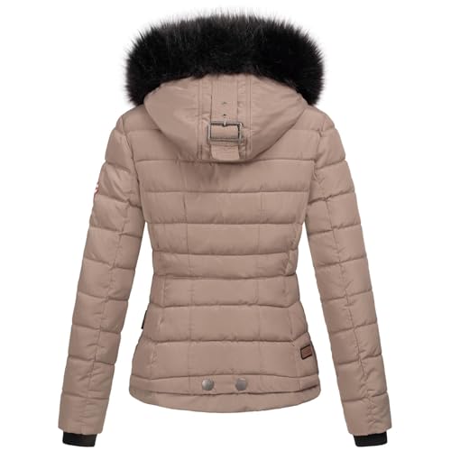 Navahoo warme Damen Winter Jacke Parka Mantel Stepp Kurzjacke gefüttert B301 [B301-Taupe-Grey-Gr.L]