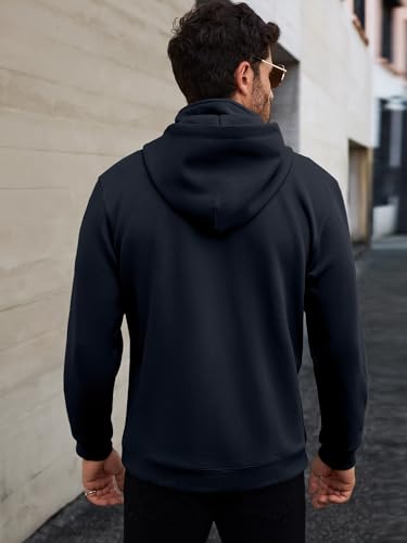 Men's Sweatshirts Cotton Pullover Hoodies Quarter-Zip Loose Fit Ultra Soft Hooded Sweatshirt With Kangaroo Pockets2