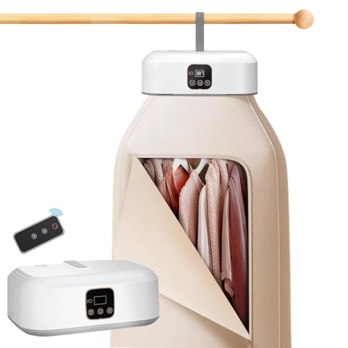 Mini-Wäschetrockner,Wärmepumpen Clothes Dryer mit 1-8H Timing, Fernbedienung & UV-Sterilisation,Elektrischer Wärmepumpentrockner für Geschäftsreisen,Studentenwohnheime, Wohnungen,Hotels,Campingplät