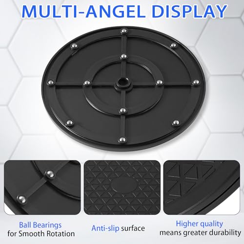 Image of 8 Inch Heavy Duty Rotating Swivel Stand - Lazy Susan with Steel Ball Bearings for Model Base /Rotating Plants /Crafts Stand Monitor /TV /Monitors /Potted Plants (360˚ Rotation)