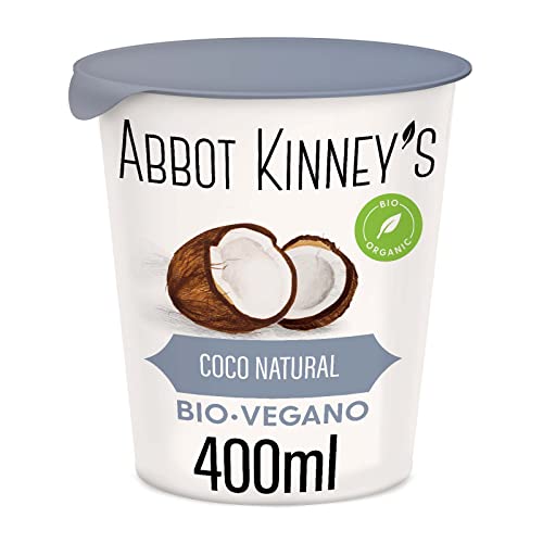 Abbot Kinney's - Yogur Vegetal de Coco - Tarrina de 400 ml - Sin Azúcar Añadido - Alto Contenido en Fibra - Yogur Ecológico Sin Gluten - Ideal Para Desayunos, Postres, Salsas y Dipear Cover