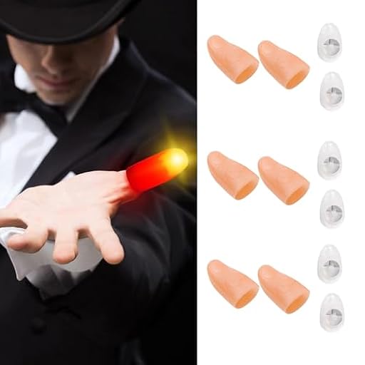 6 luces mágicas para el pulgar, puntas LED intermitentes para trucos de magia, bromas, suministros de fiesta, luz de dedo falsa suave para espectáculos de escenario de bar, accesorios de ilusión | Ya disponible en tu tienda friki favorita! En mundofriki.es!