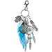 Dremisland Keychain Keyring Natural Opal Stone Dreamcatcher Keyring Fashion Silver Boho Ornament Feather Keychain