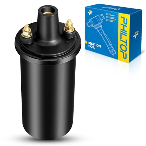 Image of PHILTOP FD471 Ignition Coil Packs Fits for Ford 1964-1973 Mustang, 1959-1961 1963-1966 1970-1975 F-100, 1963-1966 1968-1975 F-250, 1965-1974 LTD, 1962-1974 Galaxie 500, Mercury 1967-1974 Cougar