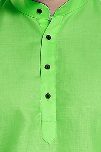 Image of DIVISIVE Men's Plain Cotton Blend Linen Slim Fit Kurta Pyjama Set