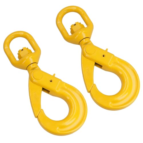 Lifting Swivel Eye Locking Auto Lock Sling Chain Hook 5.30 Ton for 13mm Chains 2pc