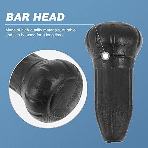 BESPORTBLE 6Pcs Elevator Fitness Squat Head Body Workout Bar Head Multi- Functional Fitness Training Stick Gravity Head (Black)