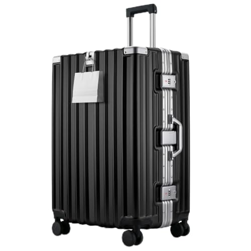 Image of Zipperless Luggage, 28 Inch Checked Suitcase | Checked Luggage, 9H Scratch PC Hardshell, Aluminum Frame, TSA Lock, 360 Spinner Wheels, Black