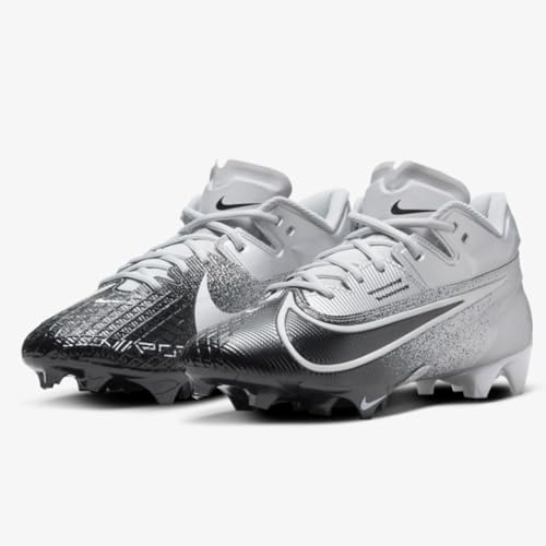 Nike Vapor Edge Elite 360 2 Men's Football Cleats (DA5457-003,Metallic Silver/Black-White) Size 14