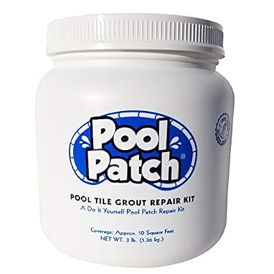Pool Patch Gray Pool Tile Grout Repair Kit, 3-Pound, Gray