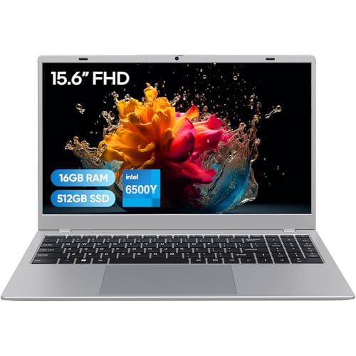 MARGOLAI シルバーラップトップコンピュータ 16GB RAM/512GB SSD 15.6インチ FHD IPS Pentium Gold (3.4GHz) Win 11 Pro Office Pro Plus 2024 WiFi 5/BT 5.0