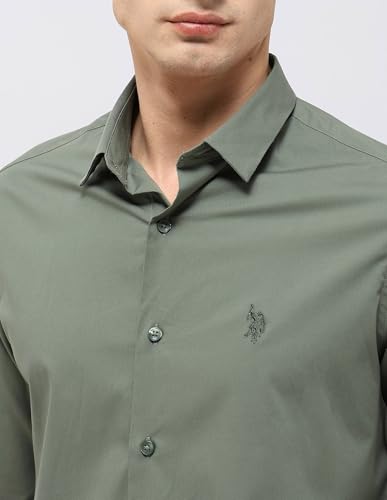 Image of U.s.Polo Association Men's Tailored fit Equestrian Aisle Theater Shirt