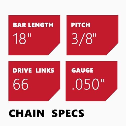 Image of KAKEI 18 Inch Chainsaw Chain 3 /8 inch Pitch .050 inch Gauge 66 Drive Links- 33RS 66 Fits Stihl, Echo, Homelite and More (3 Chains) - Full Chisel