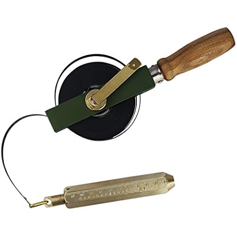 Toplionace Handheld Oil Tank Gauging Tape, Carbon Steel Explosion-Proof Oil Tank Measuring Tapes with Brass Plumb Bobs (5 Meter) Cover