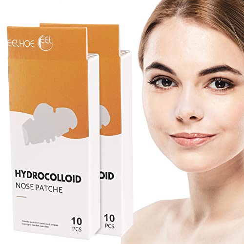 20PCS Patch Nose,Hydrocolloid Nose Strips,Clean Pore Blackhead Removal Nose Stick,Pimples, Zits and Oil - Dermatologist-Approved Overnight Pore Strips to Absorb Acne Nose Gunk