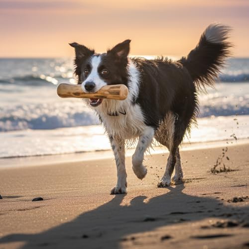 JcvPot Kaffeeholz Für Hunde, 4 Stück Kauholz Für Welpen, XXS Hundespielzeug Zur Zahnpflege, Natürliches Kauspielzeug Für Kleine Hunde, Länge 14 cm, Durchmesser 1,8-2 cm