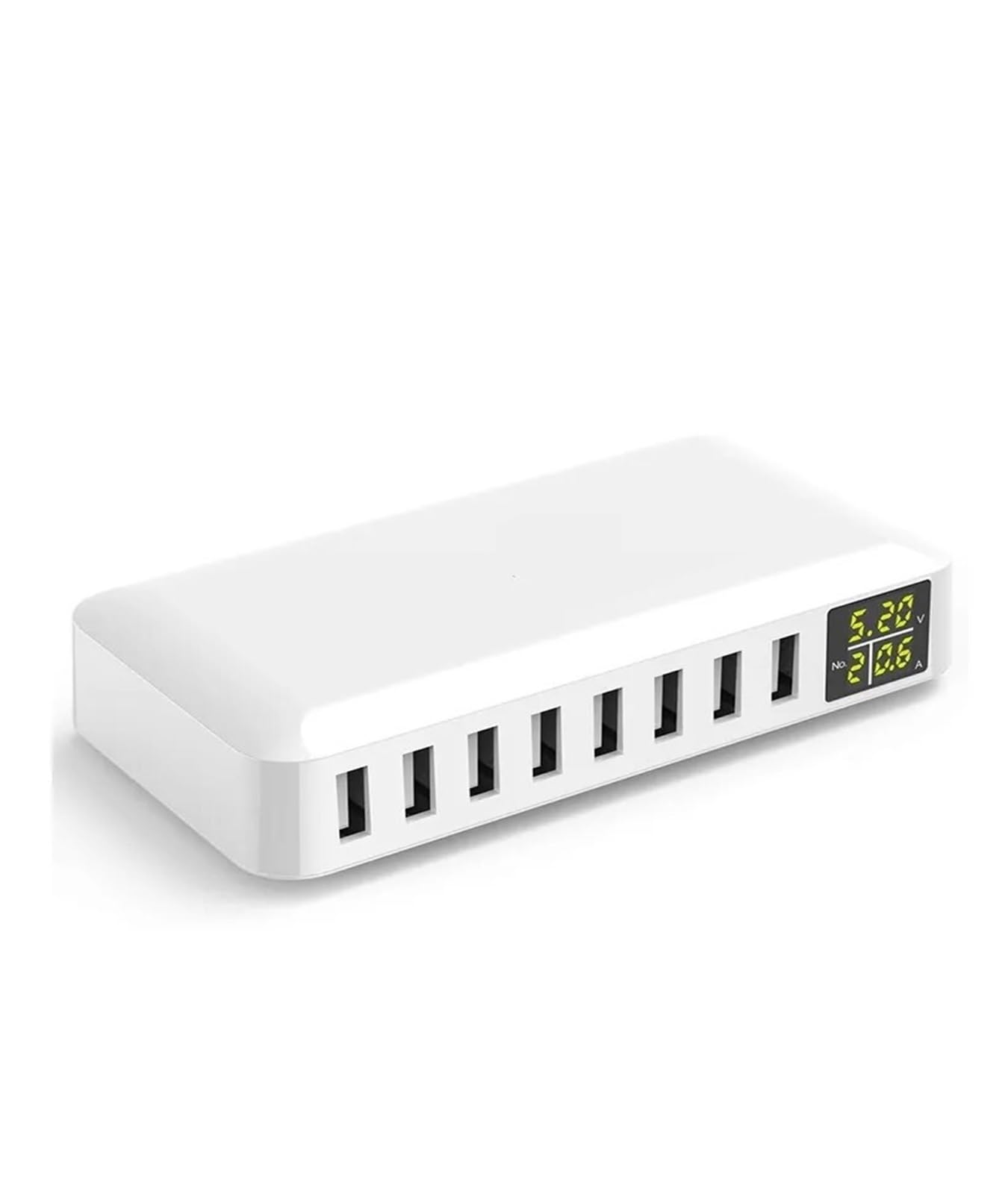 Ładowarka USB Z Cyfrowym Wyświetlaczem LED 40 W 8 A Maks. 2,4 A 8-portowa Ładowarka USB Hub Do Smartfonów I Innych Urządzeń Szybki Sejf