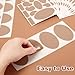 18 Sheets Moleskin Adhesive Pads, Multi-Shaped & Oval Moleskin Tapes, Anti-Wear Protective Moleskin Strips Prevention Pads Mole Skin Patch for Feet Heels Blisters Shoe (Dark Brown)