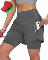 Sportneer Radlerhose Damen Gepolstert mit Tasche MTB Radlerhose Damen Gepolsterte Radhose Damen Radlerhose Mountainbike Radsport Sport Radfahren Outdoor