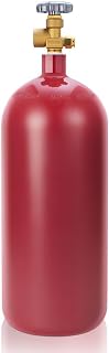 Gancowise 40 Cu Ft DOT-3AA Steel Nitrogen Cylinder with CGA-580 Valve - Durable Empty Inert Gas Tank for Welding & Industrial Use