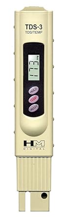 HM Digital TDS3 TDS-3 Pocket TDS Meter Water Tester Meter with Leather Carry Case and Temperature Display