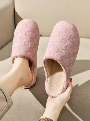 Fuzzy Checkered Slippers Fluffy Cozy Comfy Memory Foam House Slippers Warm Soft Plush Slides Anti-Skid Indoor Outdoor Home Bedroom Shoes for Women and Men4