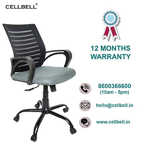 Image of CELLBELL C104 Medium-Back Mesh Office /Study Chair [Grey]
