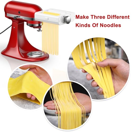 image for RETHONE Pasta Maker Attachment for KitchenAid Stand Mixers -3 in 1 Set