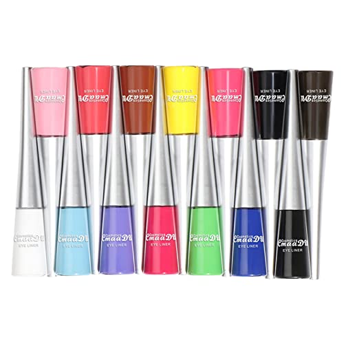 CmaaDu 14Pcs/Box 6g Popular Smooth Soft Bristles Eye Liner,Multicolor Matte Eyeliner Set,Super Slim Long-Lasting Eye Liner Pen-Multicolor