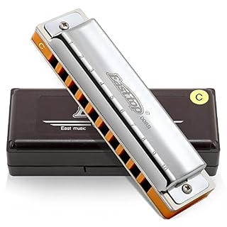 East top Harmonica adulte diatonique en Do 20 tons T008S avec couverture d’argent, Harmonica Blues Diatonique… - Les Beatles, Paul McCartney, John Lennon, RIngo Starr, George Harrison East top Harmonica adulte diatonique en Do 20 tons T008S avec couverture d'argent, Harmonica Blues Diatonique… – Image 5