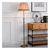 Indoor Crystal Floor Lamp, Moderne staande lamp met stoffen tint voor de woonkamer en slaapkamer, LED High Pole…