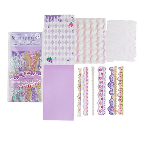 Scrapbooking Border Decorations Retro Journaling Decorative Paper for Journal Memory Book Card Making Gift Packaging Retro Journ