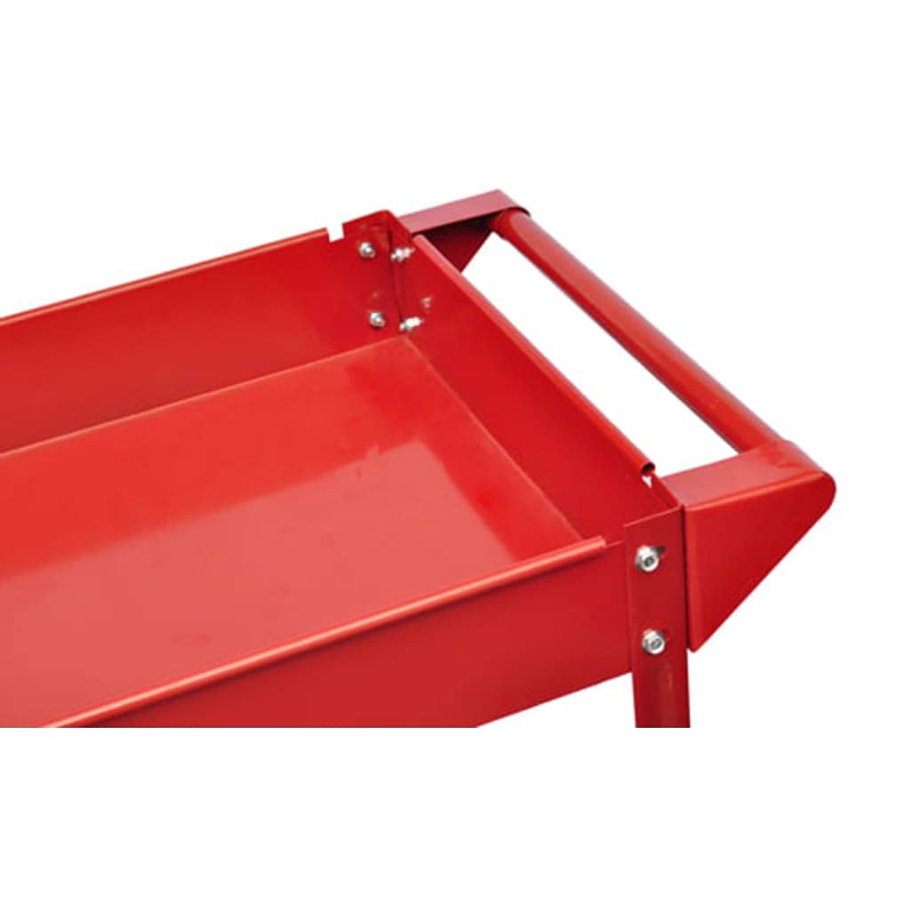 Genérico Carrito de Herramientas de Taller 2 uds 2 estantes Rojo 100 kg,Bricolaje,Herramientas,Carretillas de carga-140155