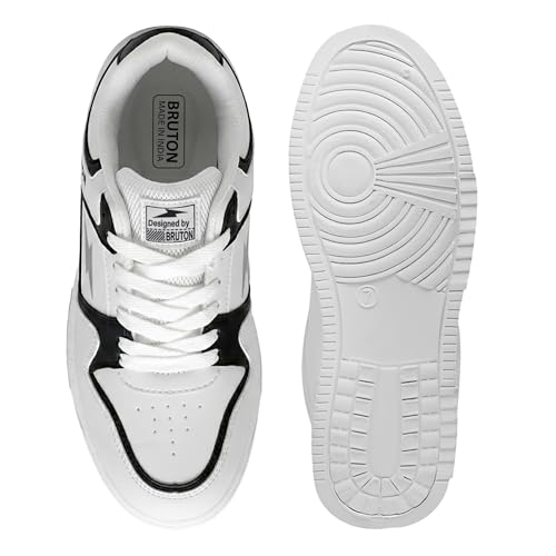 Image of BRUTON Men's Casual Sneakers | Lightweight Lace-Up Fashion Shoes | Comfortable Cushioned Walking Shoes, College & Travel