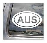 - AUS The Commonwealth of Australia Country Code Oval Euro Style - UN 3-Letter Canberra Sydney Cars Trucks Moped Helmet Auto Automotive Craft Laptop Vinyl Decal Store Window Wall Sticker 16061