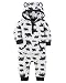 Carter's Baby Boys Fleece Hooded Romper Jumpsuit, White Bear, 24 Months