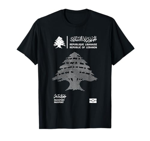 Liban, drapeau du Liban, passeport du Liban. T-Shirt