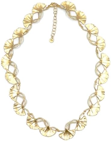Michael Michaud Ginkgo Gold Leaf 16&#34; Adjustable Necklace #8317-V