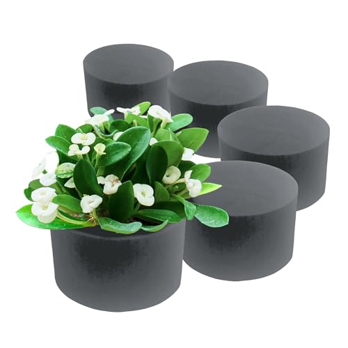 XCEL Floral Foam Blocks - Reusable Weather Resistant Craft Foam Fresh & Artificial Flower Arrangements Faux Florist Foam Planters Florist Supplies (Gray 5 Round x 3 Thick - 6 Pack)