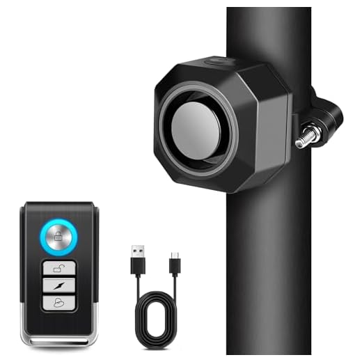 Cruxer Bike Alarm USB Rechargeable with Mount, Electric Bike Alarm with Remote,Wireless Motion Sensor Bicycle Security Anti Theft System,Waterproof Vibration Alarm for Motorcycle Scooter (1 Pack)