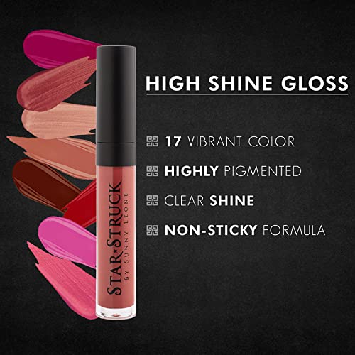 Image of STARSTRUCK BY SUNNY LEONE Glossy Liquid Lip Color, Nude Pink | Highly Pigmented, Hi-Shine & Non-Sticky Formula | Lip Gloss For Girls, Women | Baby Doll