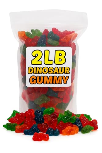 Dinosaur Candy Bag, sabores frutales surtidos, 2 lb bolsa miniatura 3