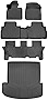 SMARTLINER All Weather Custom Fit Black 3 Row & Cargo Liner Behind The 2nd Row Floor Mat Liner Set Compatible with 2020-2023 Kia Telluride with 2nd Row Bench or Bucket Seats with Center Console